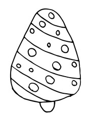 Hand drawn isolated abstract Christmas Tree