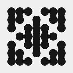 Abstract Cross Pattern Dots Logo generative computational art illustration