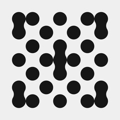 Abstract Cross Pattern Dots Logo generative computational art illustration