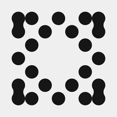 Abstract Cross Pattern Dots Logo generative computational art illustration