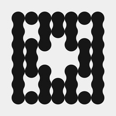 Abstract Cross Pattern Dots Logo generative computational art illustration