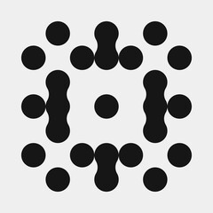 Abstract Cross Pattern Dots Logo generative computational art illustration