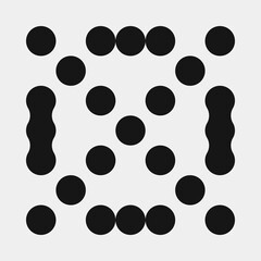 Abstract Cross Pattern Dots Logo generative computational art illustration