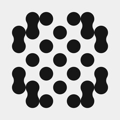 Abstract Cross Pattern Dots Logo generative computational art illustration