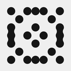 Abstract Cross Pattern Dots Logo generative computational art illustration