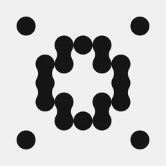 Abstract Cross Pattern Dots Logo generative computational art illustration