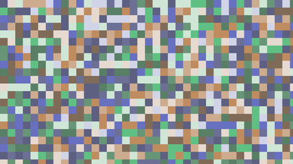 Geometric squares with bright colors. Checkered background with large squares.