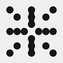 Abstract Cross Pattern Dots Logo generative computational art illustration