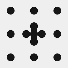 Abstract Cross Pattern Dots Logo generative computational art illustration