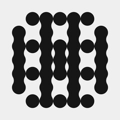 Abstract Cross Pattern Dots Logo generative computational art illustration