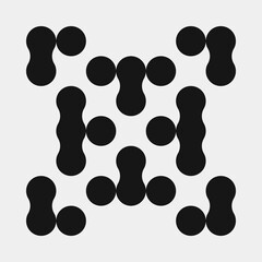 Abstract Cross Pattern Dots Logo generative computational art illustration