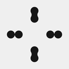 Abstract Cross Pattern Dots Logo generative computational art illustration