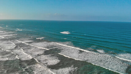 Aerial view of beautiful beach in Coorong National Park, Australia