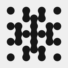 Abstract Cross Pattern Dots Logo generative computational art illustration