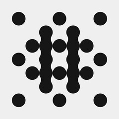 Abstract Cross Pattern Dots Logo generative computational art illustration