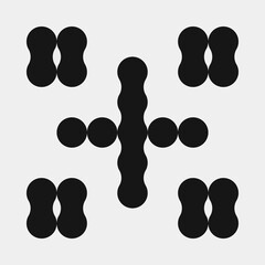 Abstract Cross Pattern Dots Logo generative computational art illustration