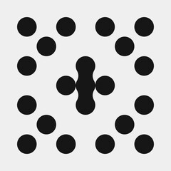 Abstract Cross Pattern Dots Logo generative computational art illustration