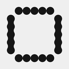 Abstract Cross Pattern Dots Logo generative computational art illustration