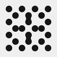 Abstract Cross Pattern Dots Logo generative computational art illustration