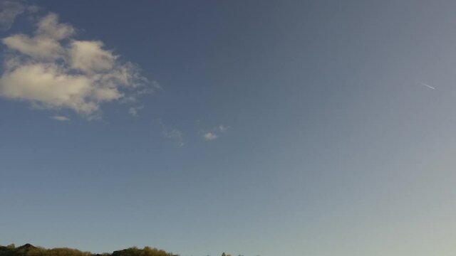 panoramic shot of a French village on a hill