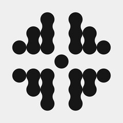 Abstract Cross Pattern Dots Logo generative computational art illustration