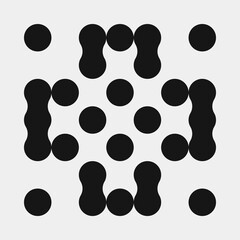 Abstract Cross Pattern Dots Logo generative computational art illustration