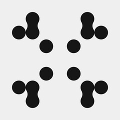 Abstract Cross Pattern Dots Logo generative computational art illustration