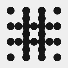 Abstract Cross Pattern Dots Logo generative computational art illustration