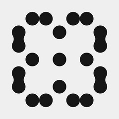 Abstract Cross Pattern Dots Logo generative computational art illustration