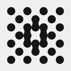 Abstract Cross Pattern Dots Logo generative computational art illustration