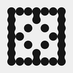 Abstract Cross Pattern Dots Logo generative computational art illustration