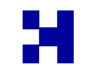 n and h logo letters
