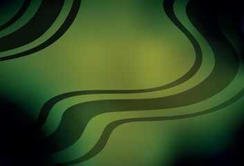 Dark Green, Yellow vector abstract blurred background.