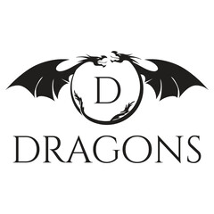 black dragons, vector