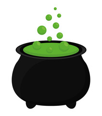 halloween witch bowl vector design