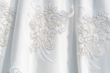 wedding dress detail floral element marriage