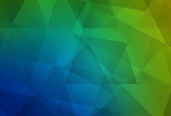 Light Blue, Green vector abstract polygonal template.