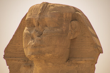 Panoramic view from Giza Desert, Architecture and historical place from Egypt, El Cairo 2018