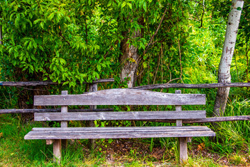 empty wooden bench