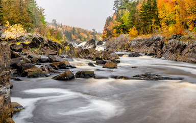 Autumn Scenes along St Louis River at Jay Cooke State Park