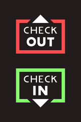 check in and check out messages