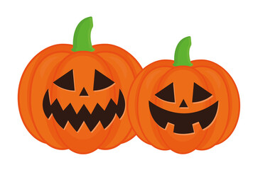halloween pumpkins cartoons vector design