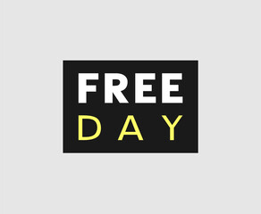 Creative design of free day symbol