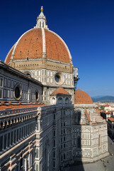 Elevated view of Duomo in Florence from the Campanile