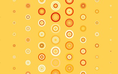 Light Orange vector pattern with spheres.