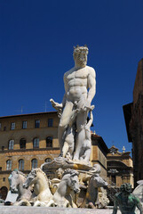 The Neptune fountain of Ammannati in Piazza della Signoria Florence