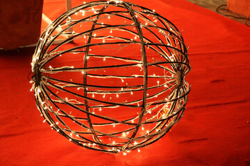 Light decoration in big ball, use in Christmas, marriage, party.