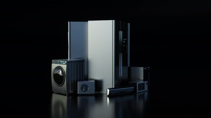 Modern home appliance. Studio shot.