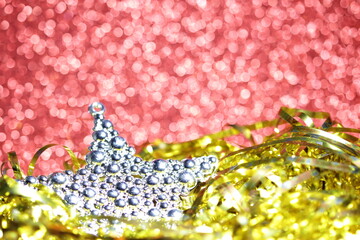 Christmas background red with bokeh and christmas star