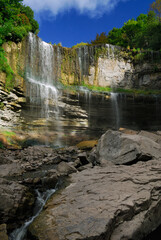 Websters Falls Niagara escarpment from the Spencer Gorge